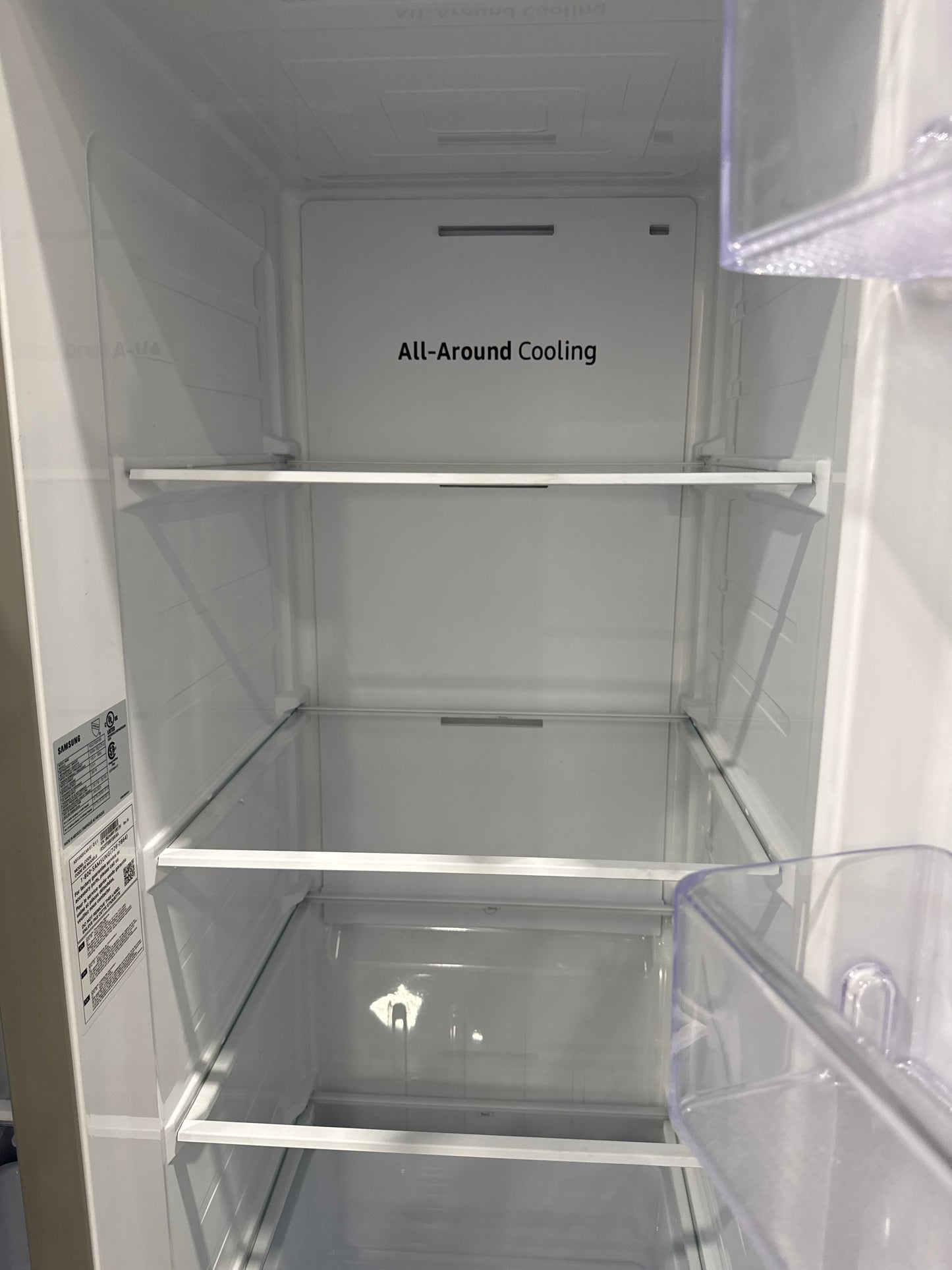SAMSUNG RS22T5561SR/AA 22 cu. ft. Counter Depth Side-by-Side Refrigerator with Touch Screen Family Hub™ in Stainless Steel