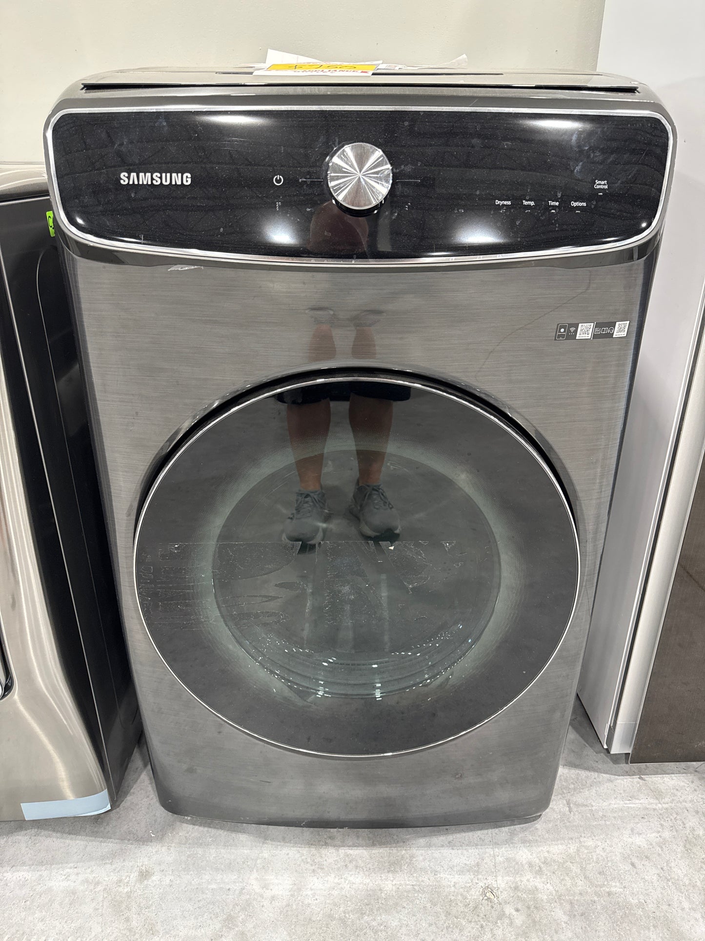 Samsung DVE60A9900V/A3 7.5 cu. ft. Smart Dial Electric Dryer with FlexDry™ and Super Speed Dry in Brushed Black