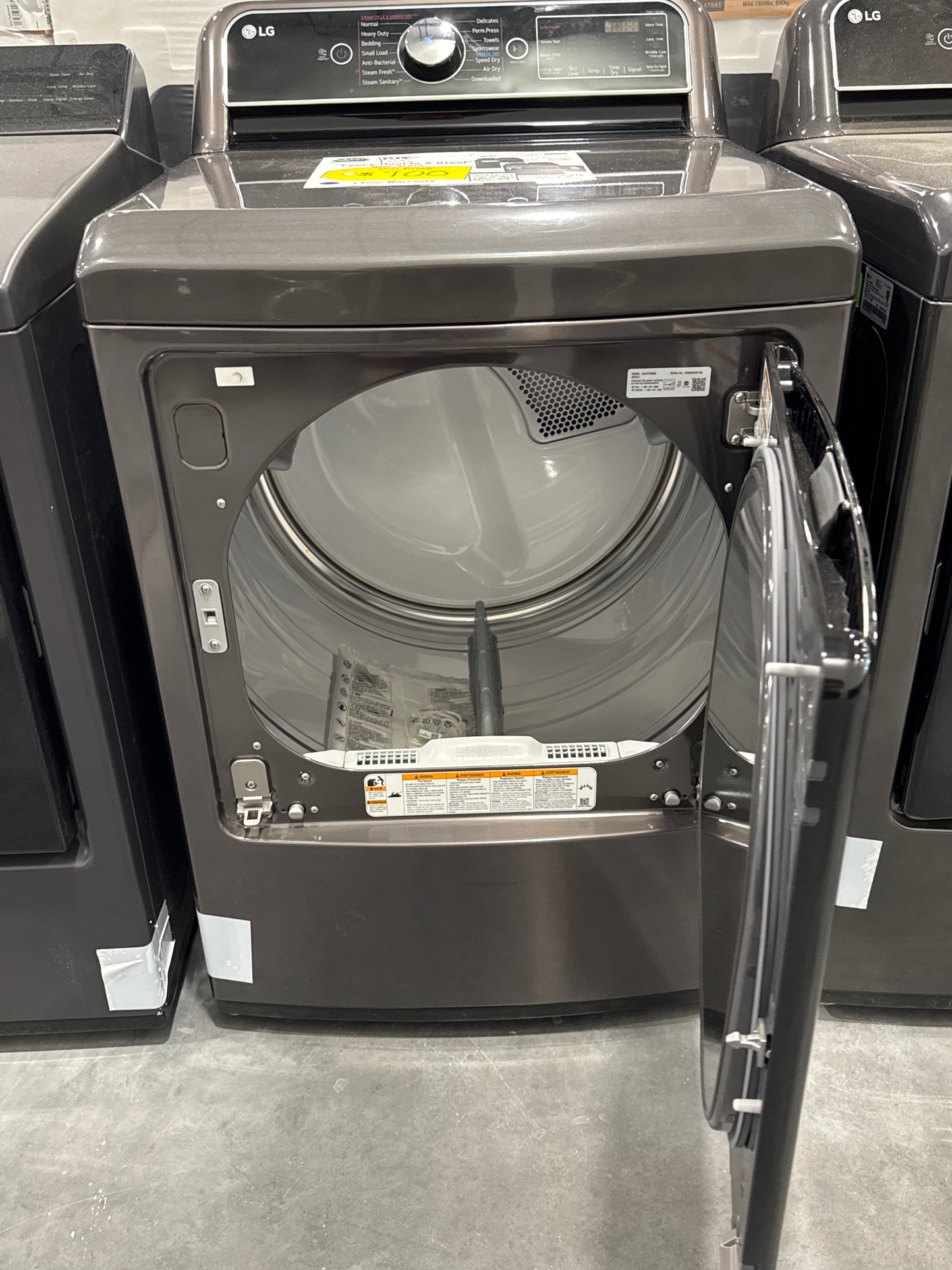 LG DLEX7900BE 7.3 cu. ft. Smart wi-fi Enabled Electric Dryer with TurboSteam™