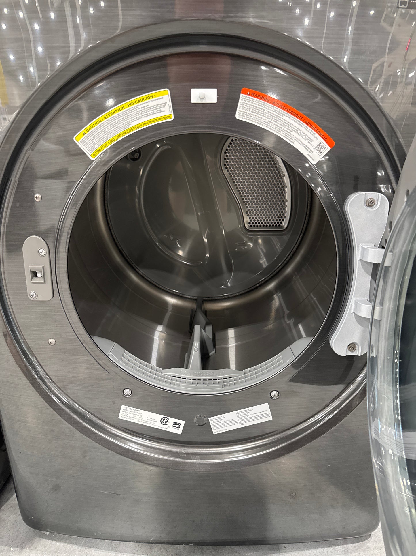 Samsung DVE60A9900V/A3 7.5 cu. ft. Smart Dial Electric Dryer with FlexDry™ and Super Speed Dry in Brushed Black