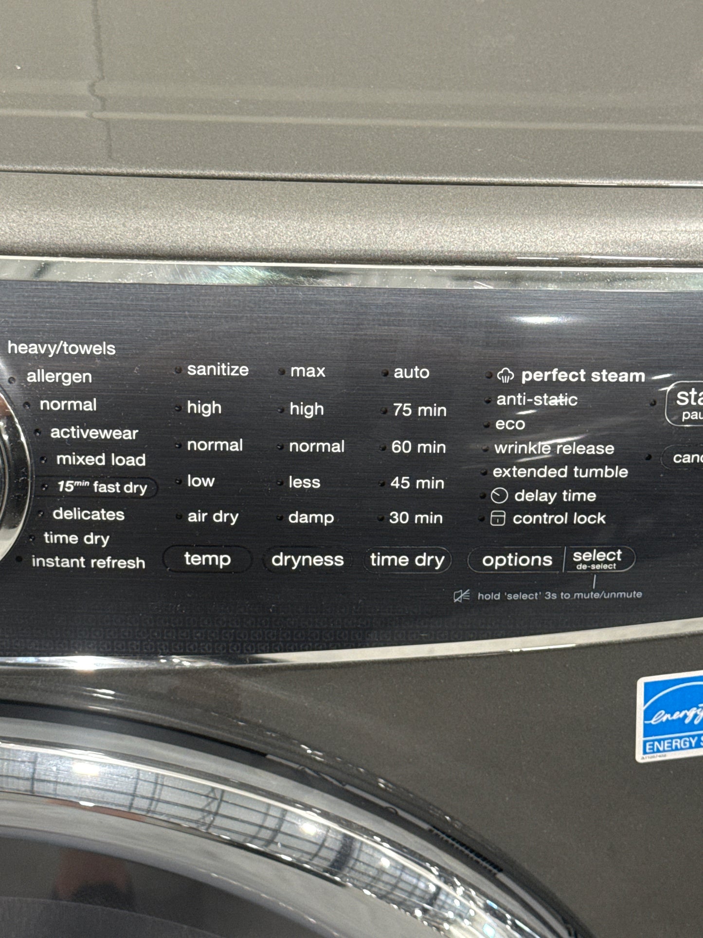 ELECTROLUX EFME627UTT Front Load Perfect Steam™ Electric Dryer with PredictiveDry™ and Instant Refresh - 8.0. Cu. Ft.