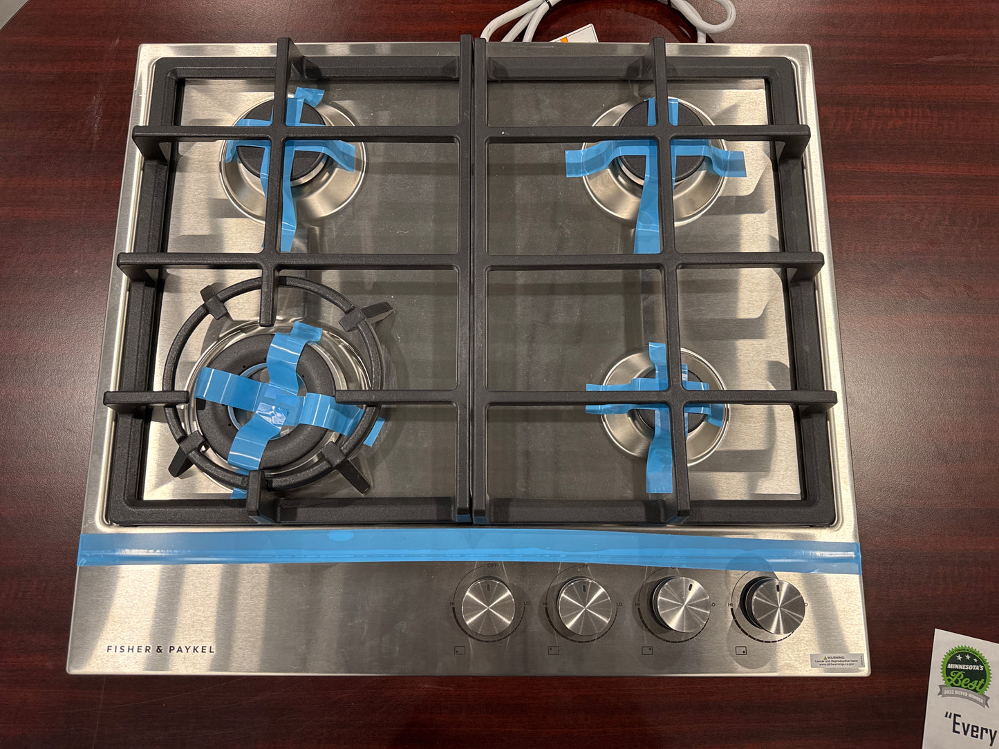 FISHER & PAYKEL CG244DNGX1 N 24" Series 7 4 Burner Gas Cooktop Natural Gas