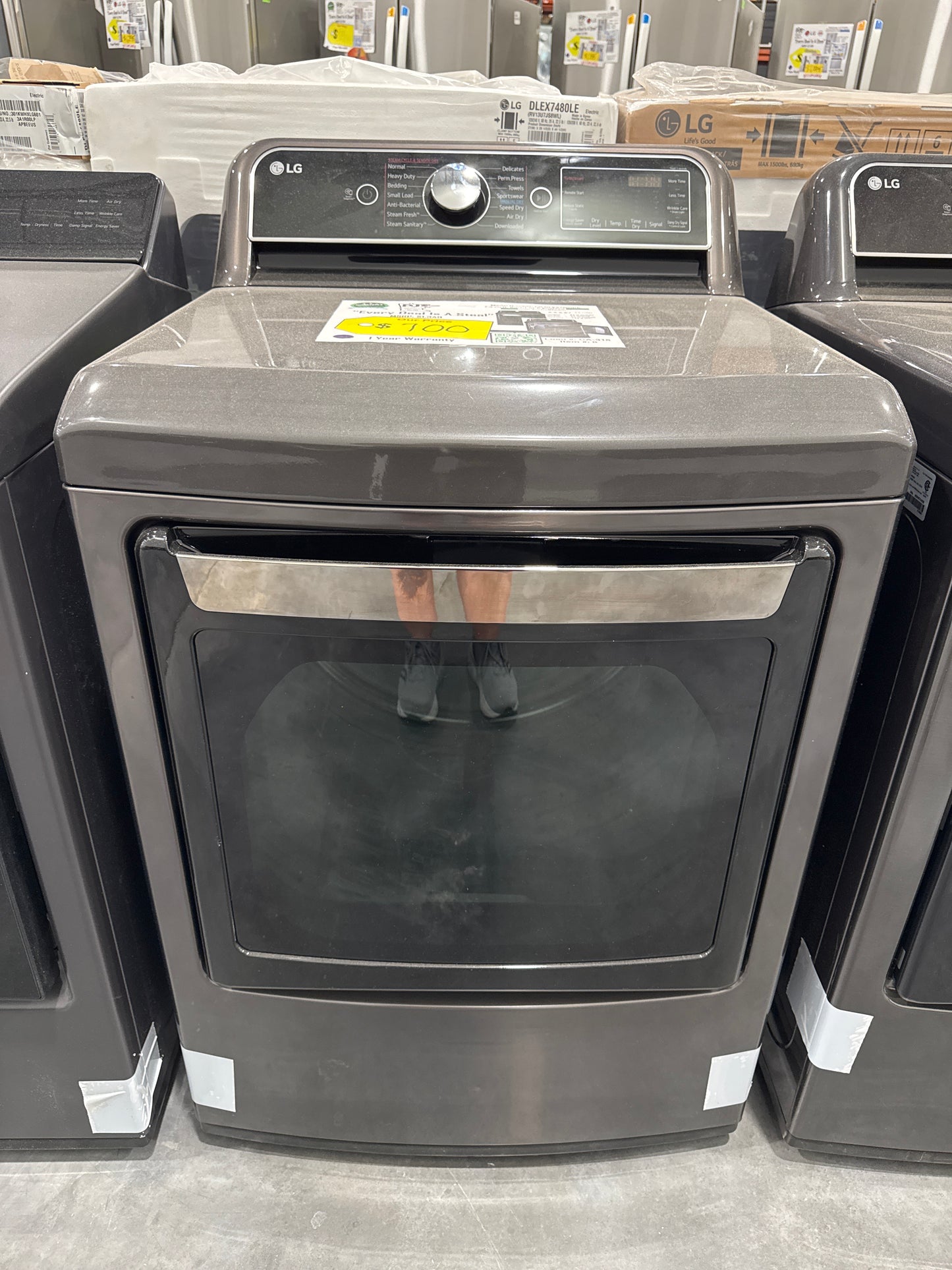 LG DLEX7900BE 7.3 cu. ft. Smart wi-fi Enabled Electric Dryer with TurboSteam™