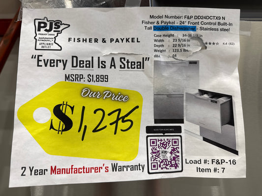 Fisher & Paykel DishDrawer Series DD24DCTX9 N 24 Inch Full Console Double DishDrawer