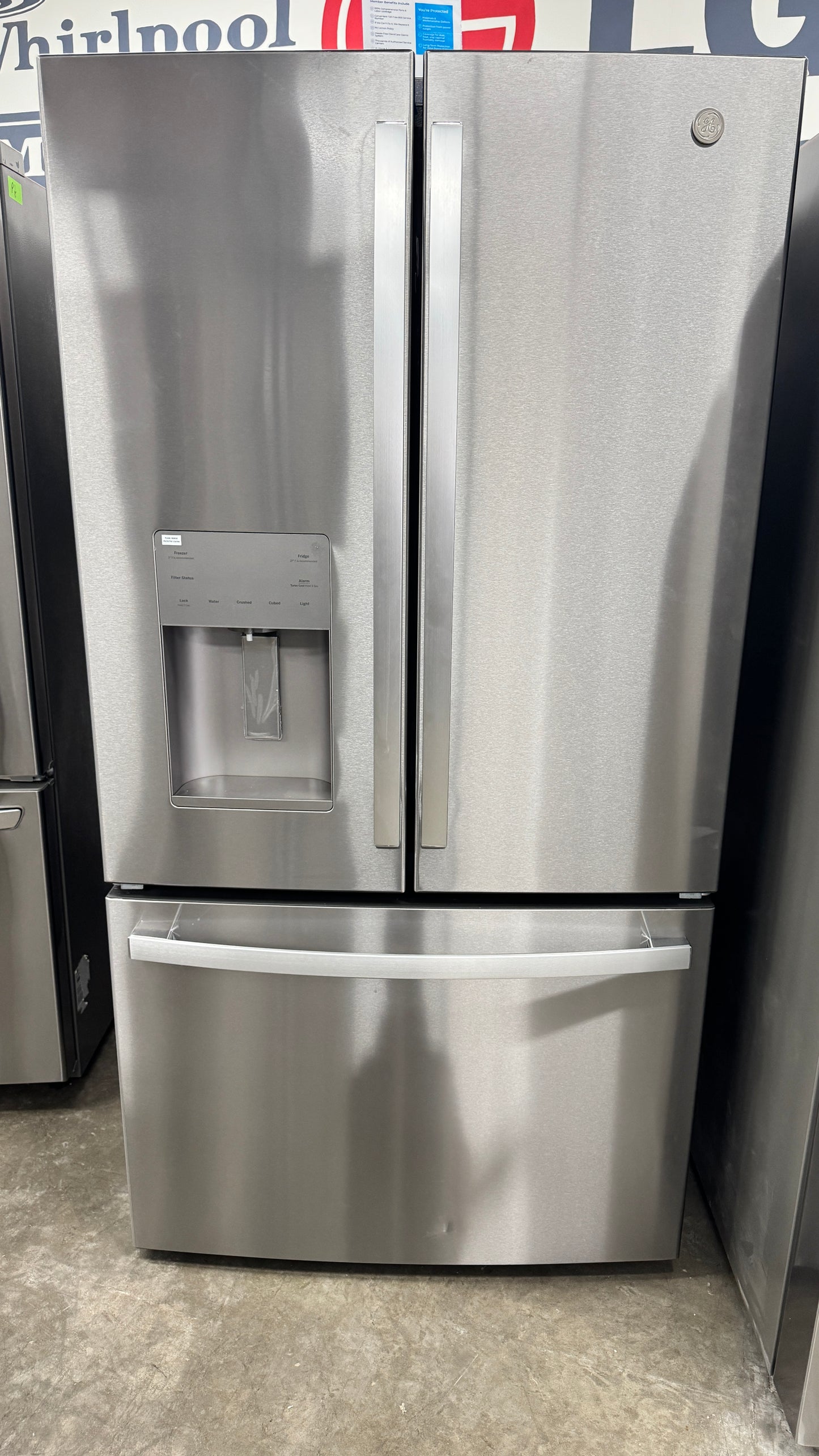 GE GFE26JYMFS ENERGY STAR 25.7 Cu. Ft. Fingerprint Resistant French-Door Refrigerator