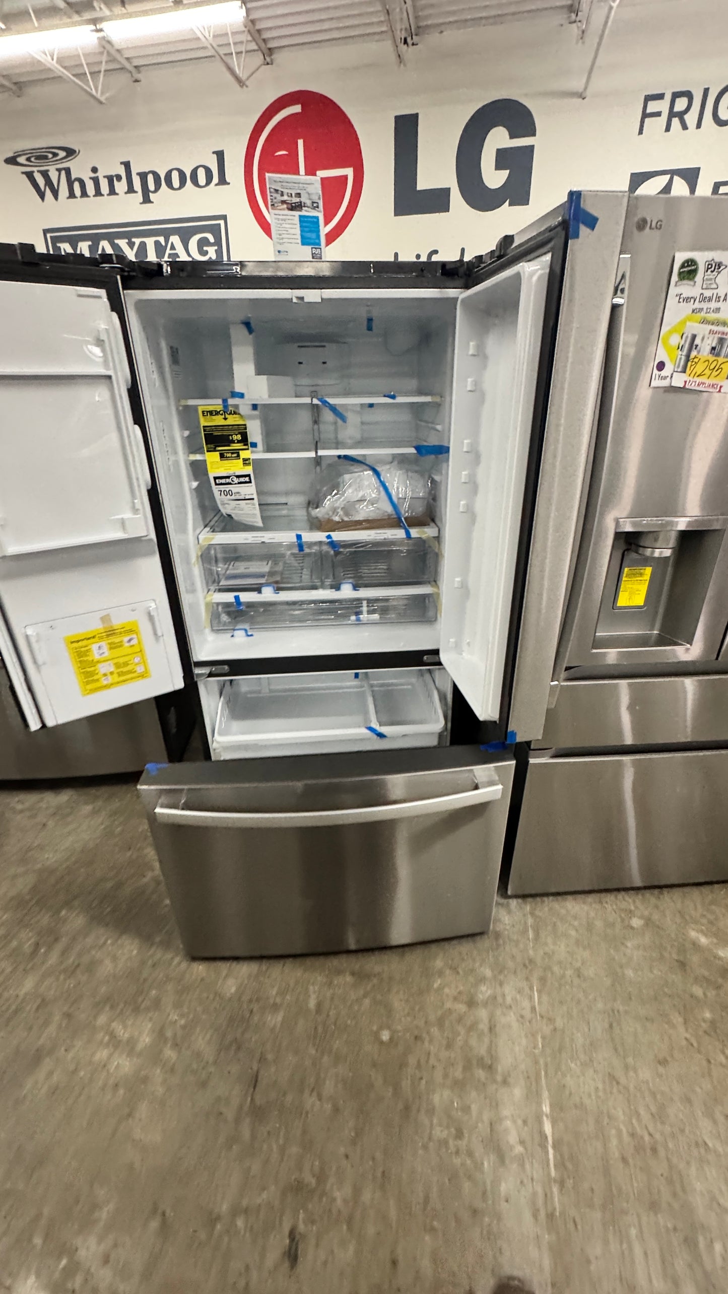 GE GFE26JYMFS ENERGY STAR 25.7 Cu. Ft. Fingerprint Resistant French-Door Refrigerator