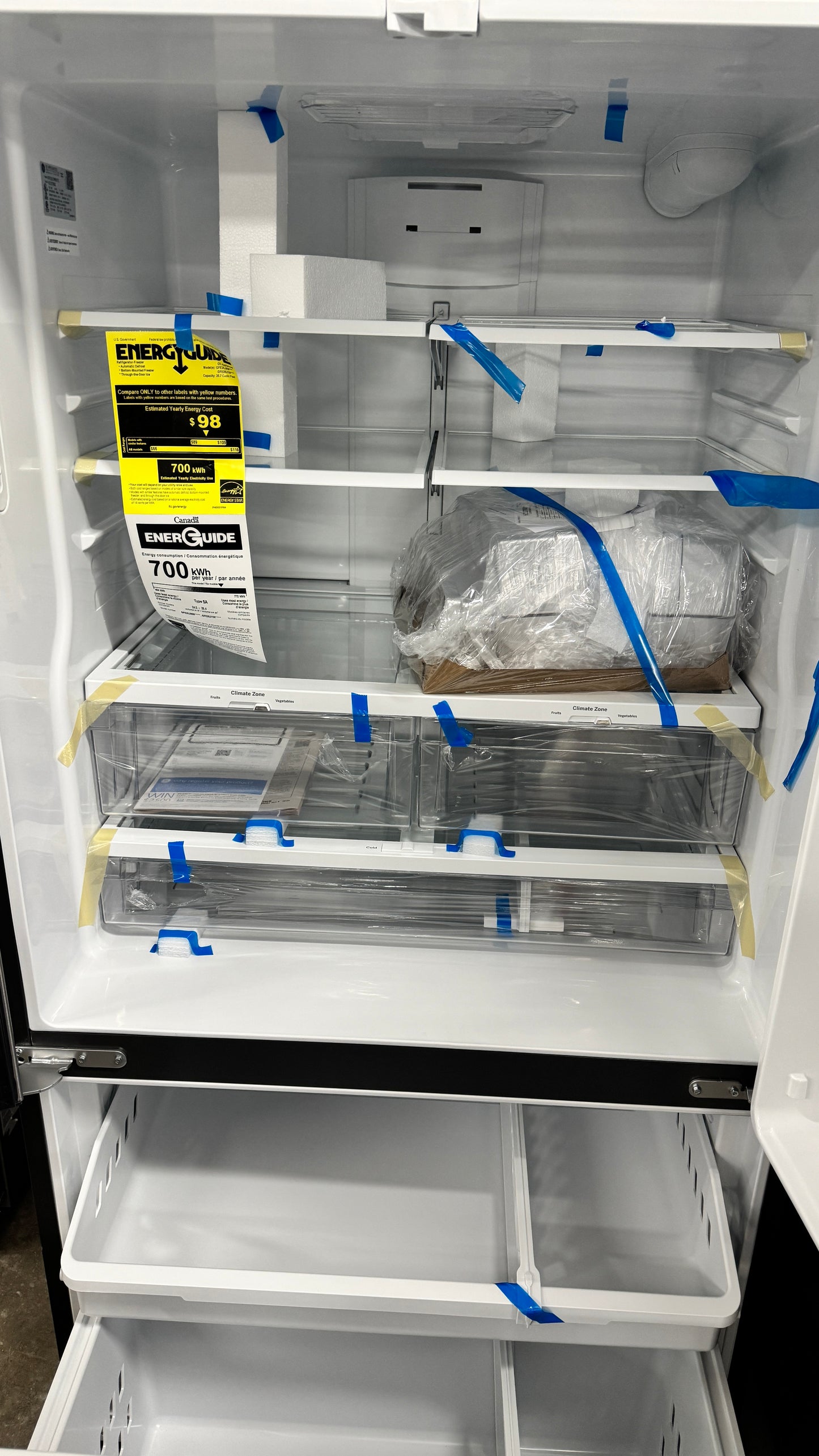 GE GFE26JYMFS ENERGY STAR 25.7 Cu. Ft. Fingerprint Resistant French-Door Refrigerator