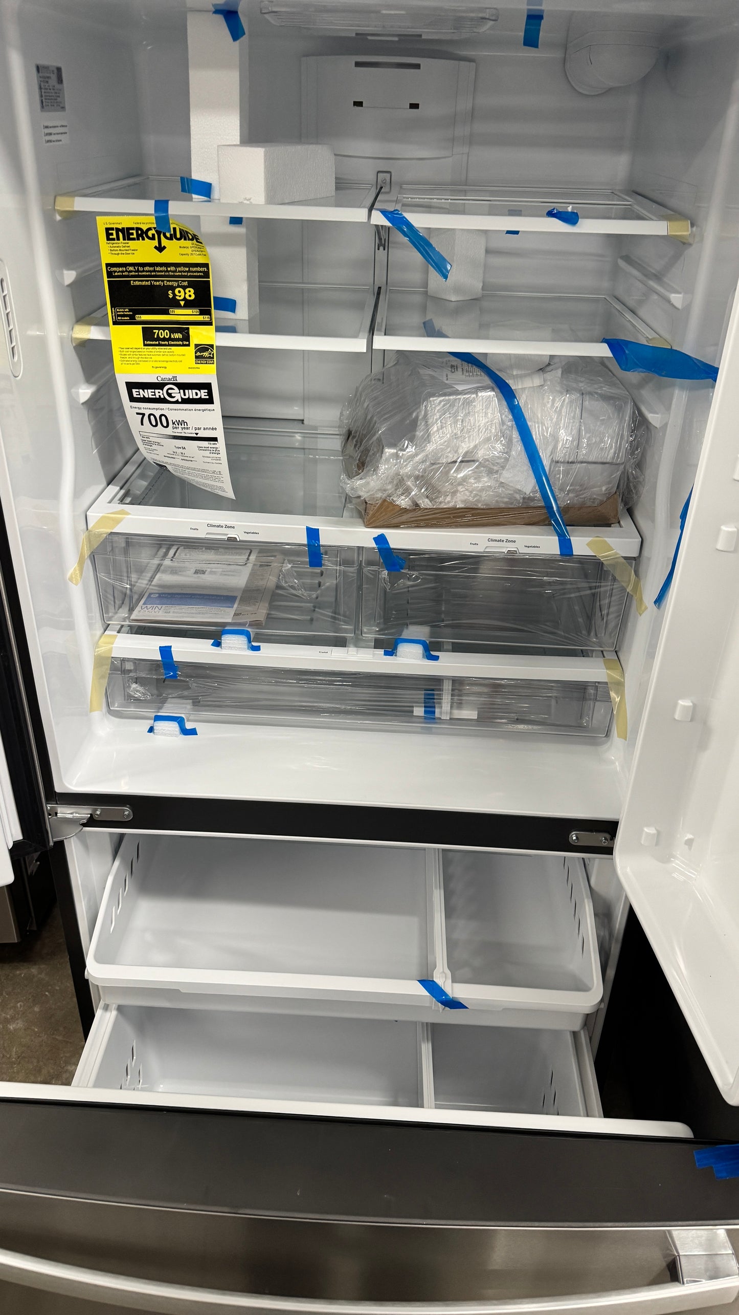 GE GFE26JYMFS ENERGY STAR 25.7 Cu. Ft. Fingerprint Resistant French-Door Refrigerator