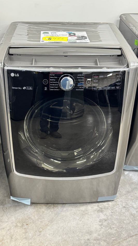 LG DLEX9000V 29 Inch Electric Smart Dryer with 9.0 cu. ft. Capacity, TurboSteam™, SteamSanitary™, FlowSense™, Smart ThinQ®, SmartDiagnosis™, 14 Dry Cycles, Anti-Bacterial, Wrinkle Care, and Sensor Dry