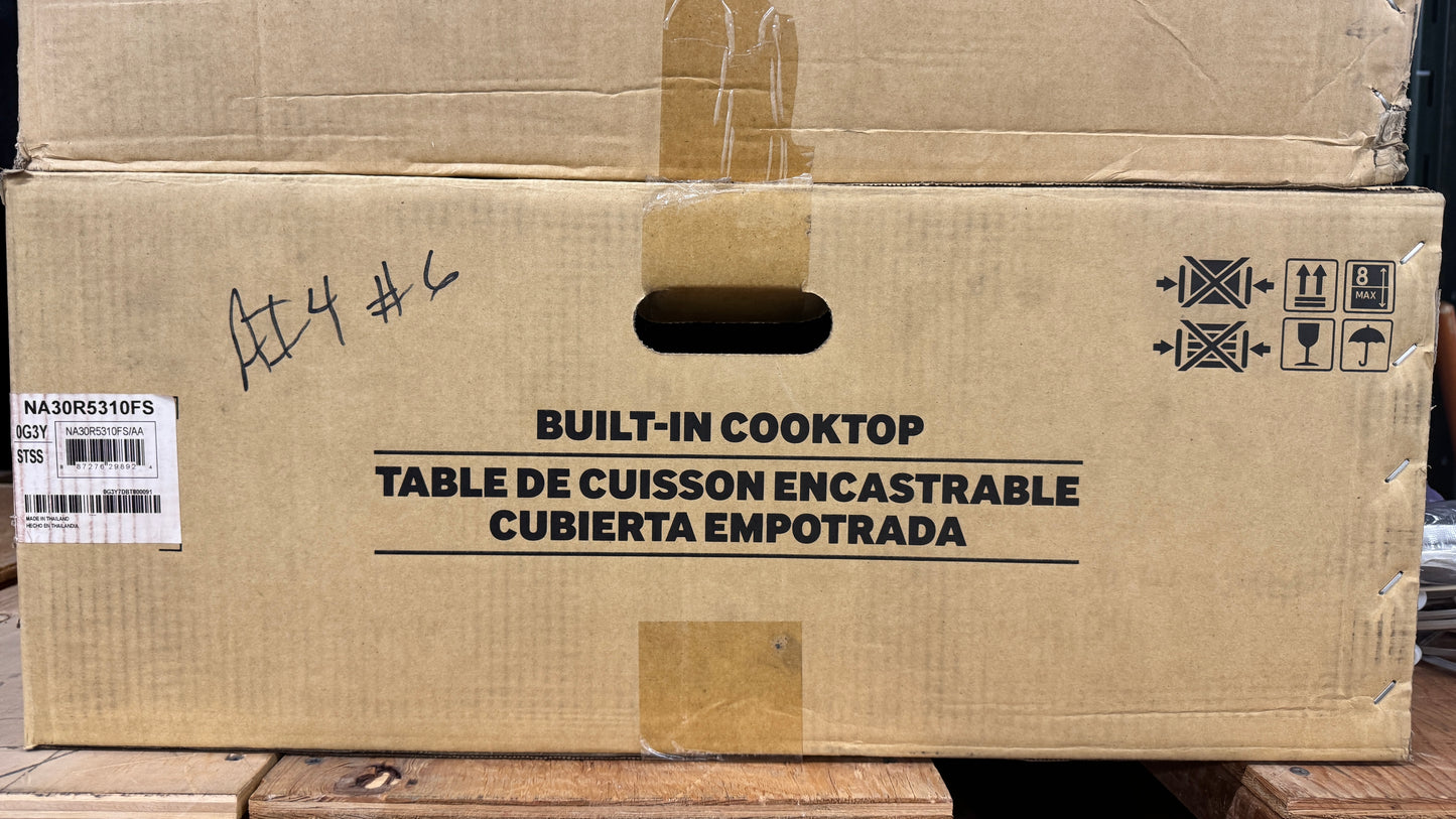 SAMSUNG NA30R5310FS 30" Gas Cooktop in Stainless Steel **New In Box**