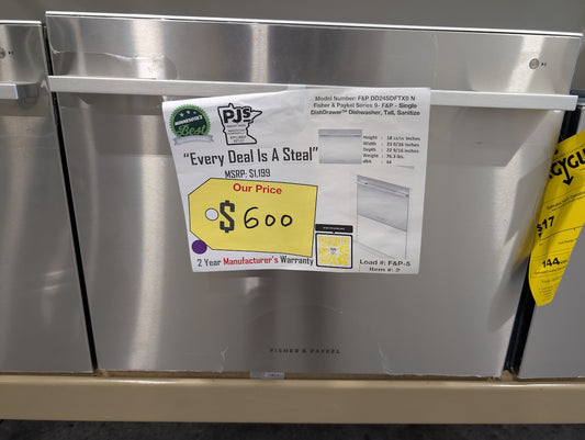 Fisher & Paykel DD24SDFTX9 N 24 Inch Semi-Integrated Single DishDrawer