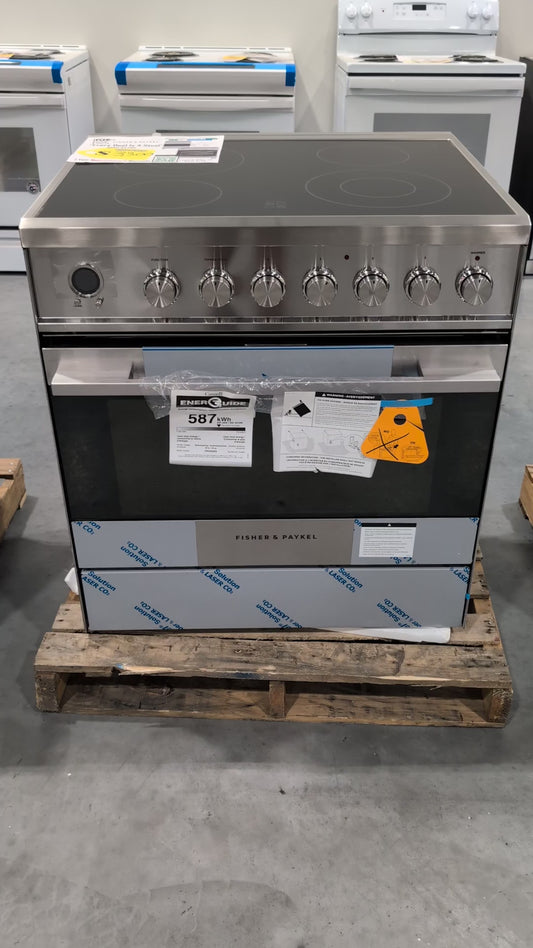 FISHER & PAYKEL  OR30SDE6X1 30" Series 7 Element Slide-In Electric Range Ceramic Radiant
