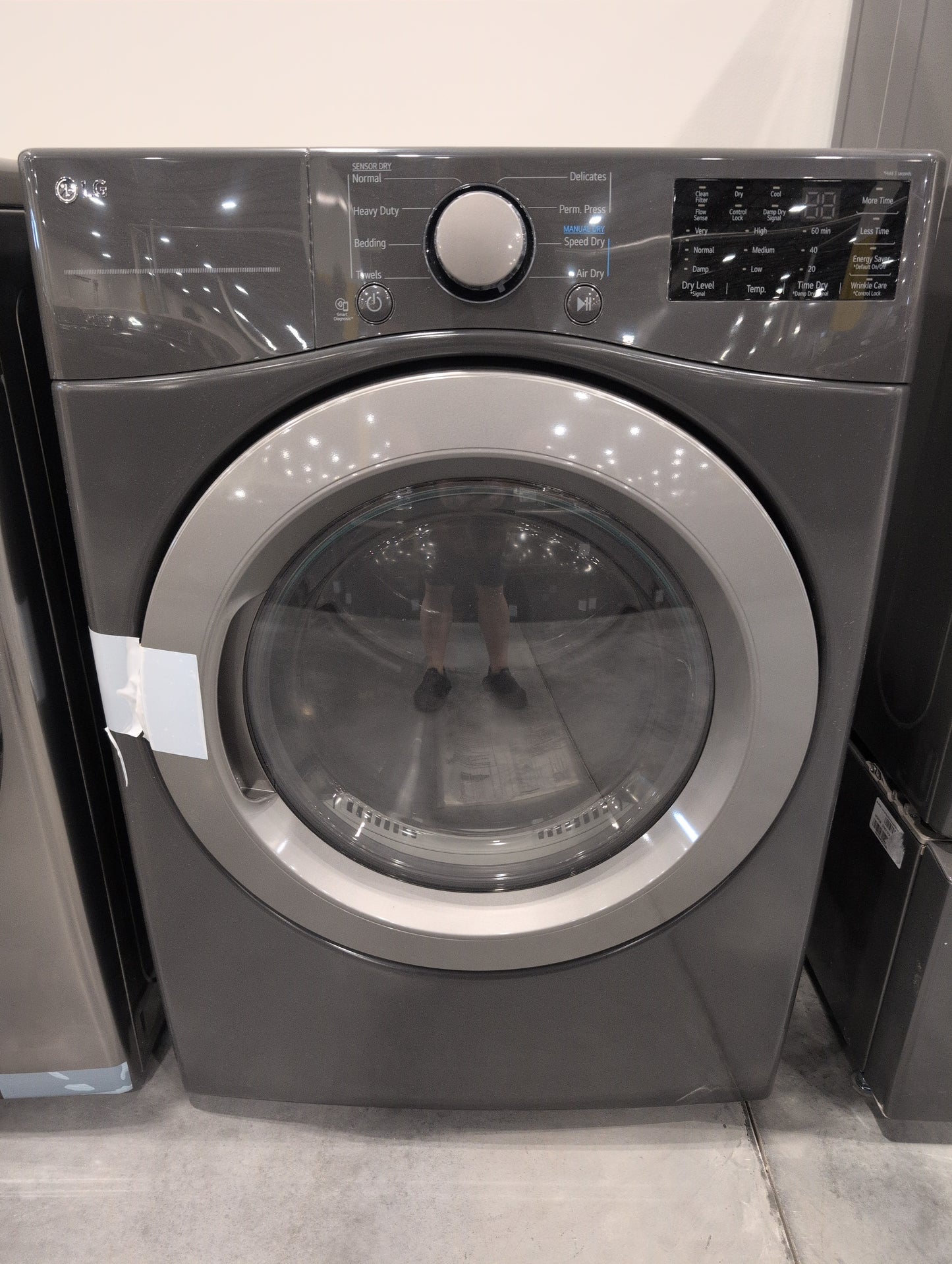 LG DLE3470M 7.4 cu. ft. Ultra Large Capacity Electric Dryer - MIDDLE BLACK (GRAY)