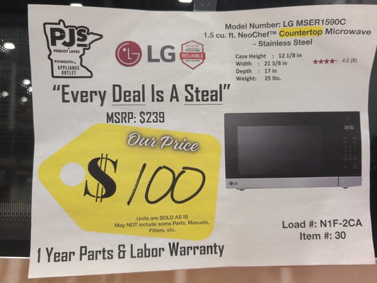 LG MSER1590C 1.5 cu. ft. NeoChef™ Countertop Microwave - Stainless Steel