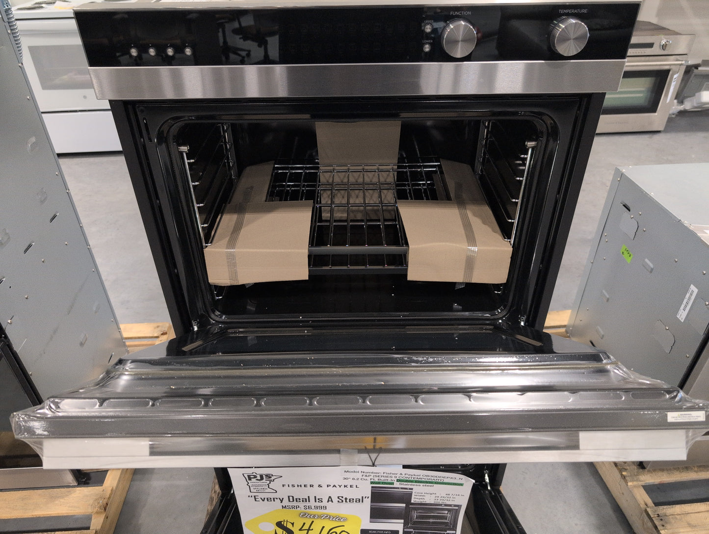 FISHER & PAYKEL OB30DDEPX3_N 30" Series 9 Contemporary Self-Cleaning Double Oven 11 Function