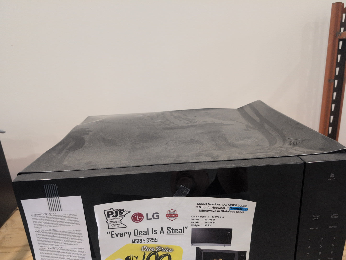 LG MSER2090S 2.0 cu. ft. NeoChef™ Countertop Microwave with Smart Inverter and Sensor Cooking