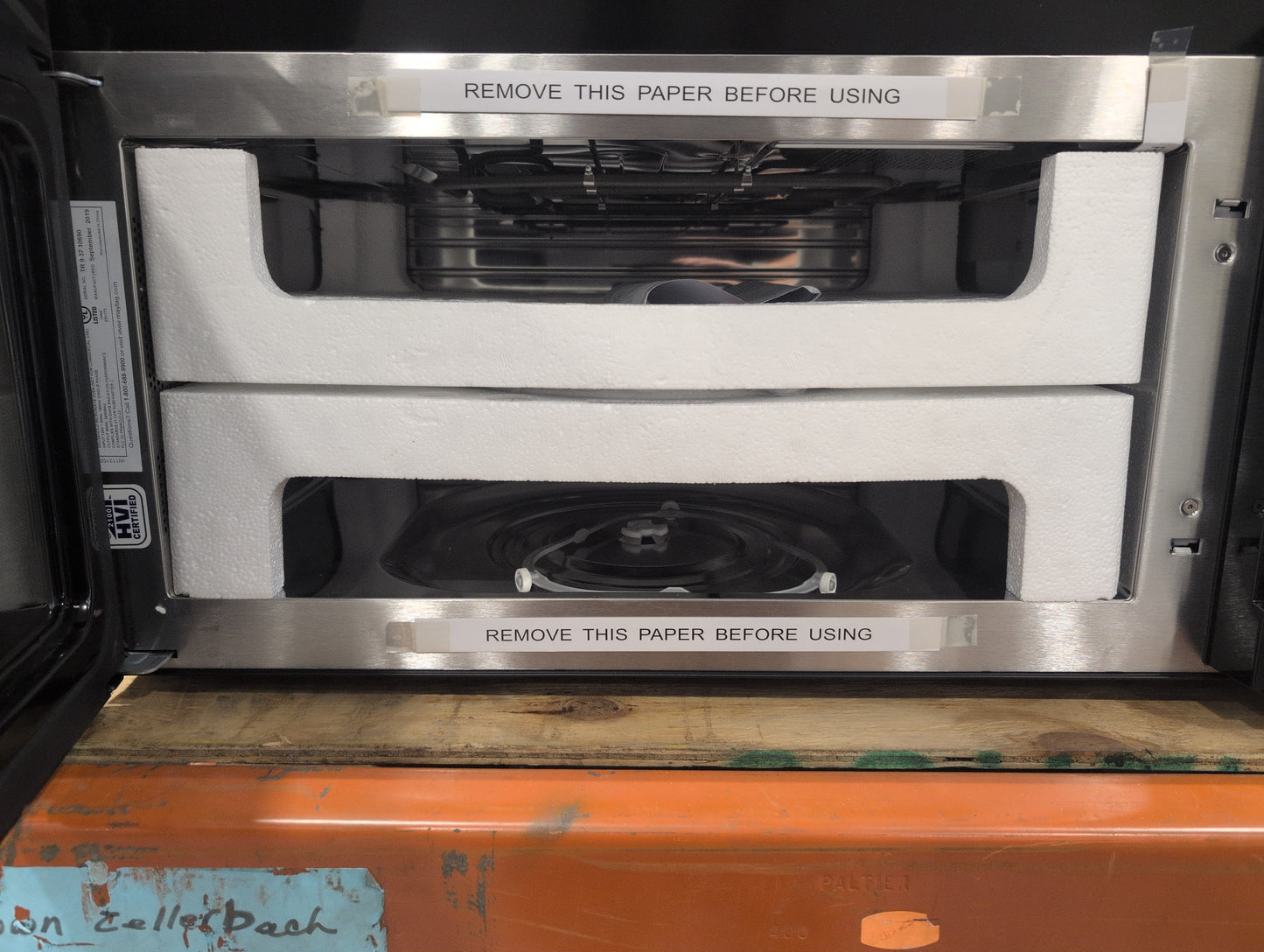 MAYTAG MMV5227JK Over-the-Range Microwave with Dual Crisp feature - 1.9 cu. ft. - CAST IRON BLACK