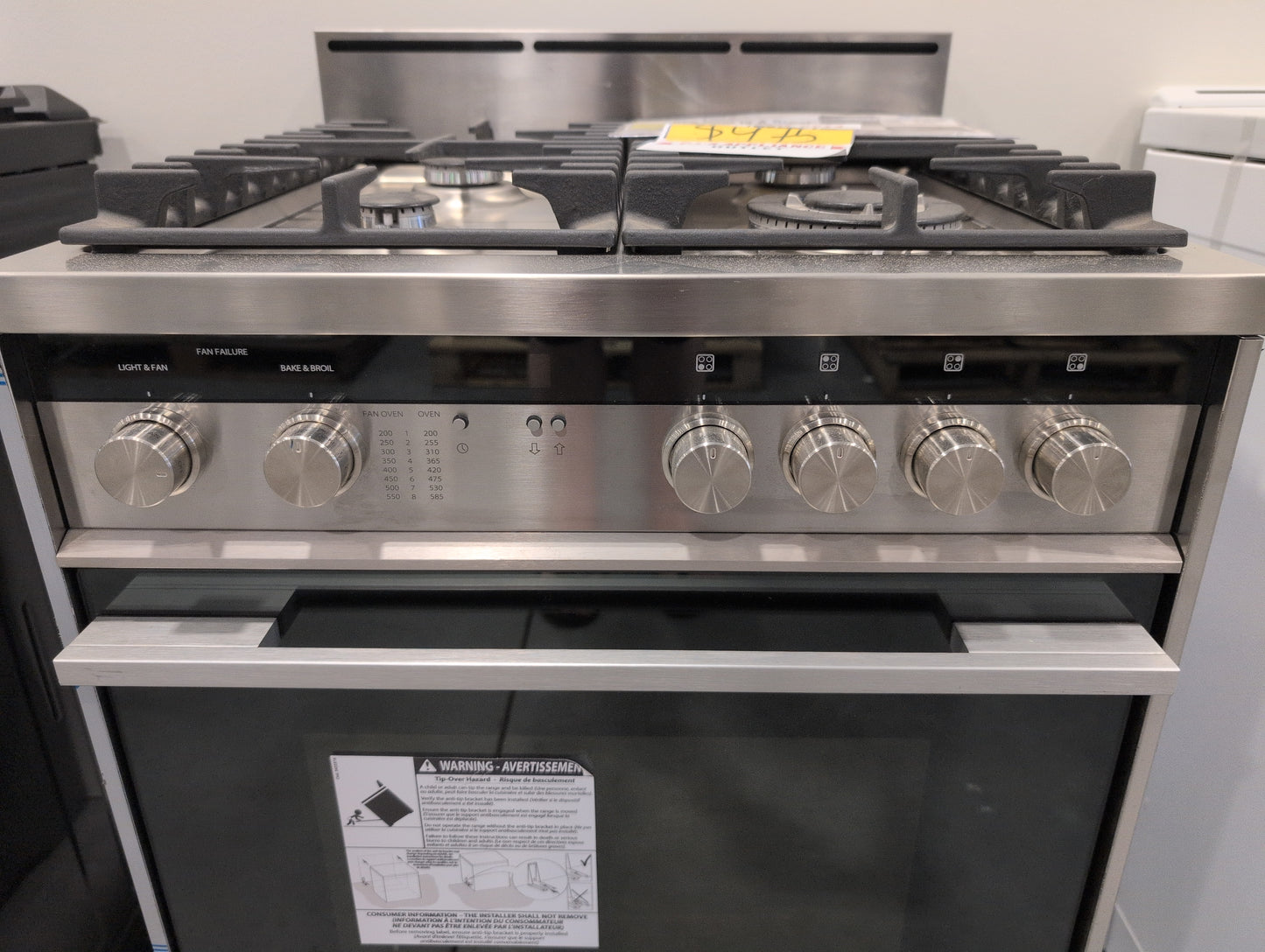 Fisher & Paykel Series 5 Contemporary Series OR24SDMBGX2N 24 Inch Pro-Style Gas Range with 2.5 cu. ft. Convection Oven, 4 Sealed Burners, Wok Burner, Flame Failure Protection, Liquid Propane Compatible and Storage Drawer