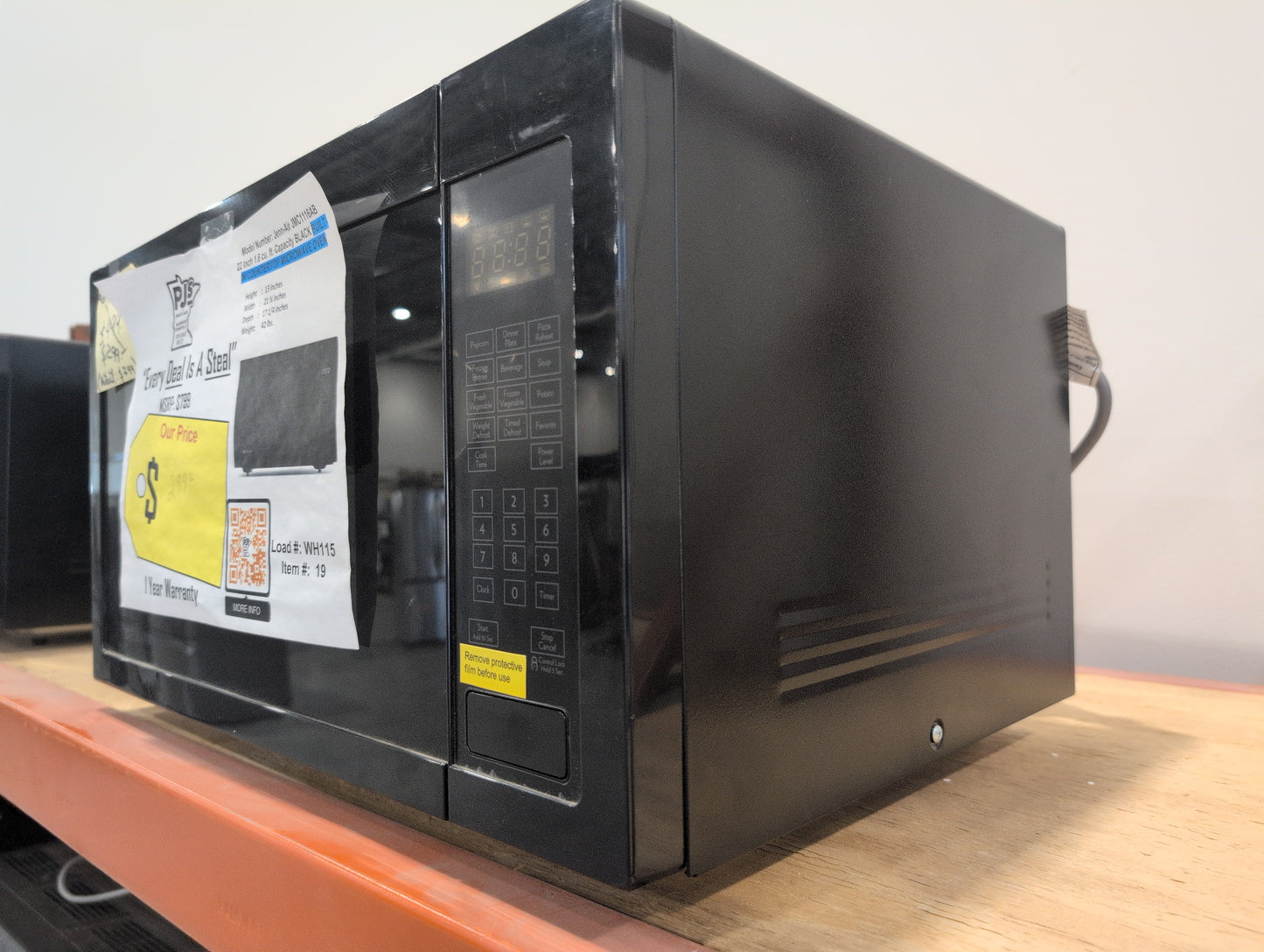 JENNAIR JMC1116AB 22 Inch Built-In Countertop Microwave Oven with 1200 Cooking Watts: Black Floating Glass