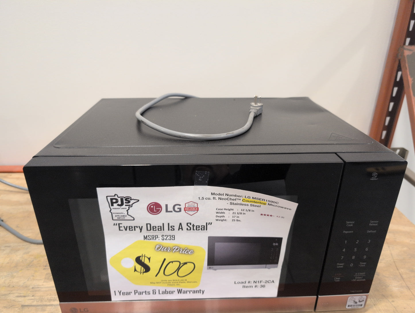LG MSER1590C 1.5 cu. ft. NeoChef™ Countertop Microwave - Stainless Steel
