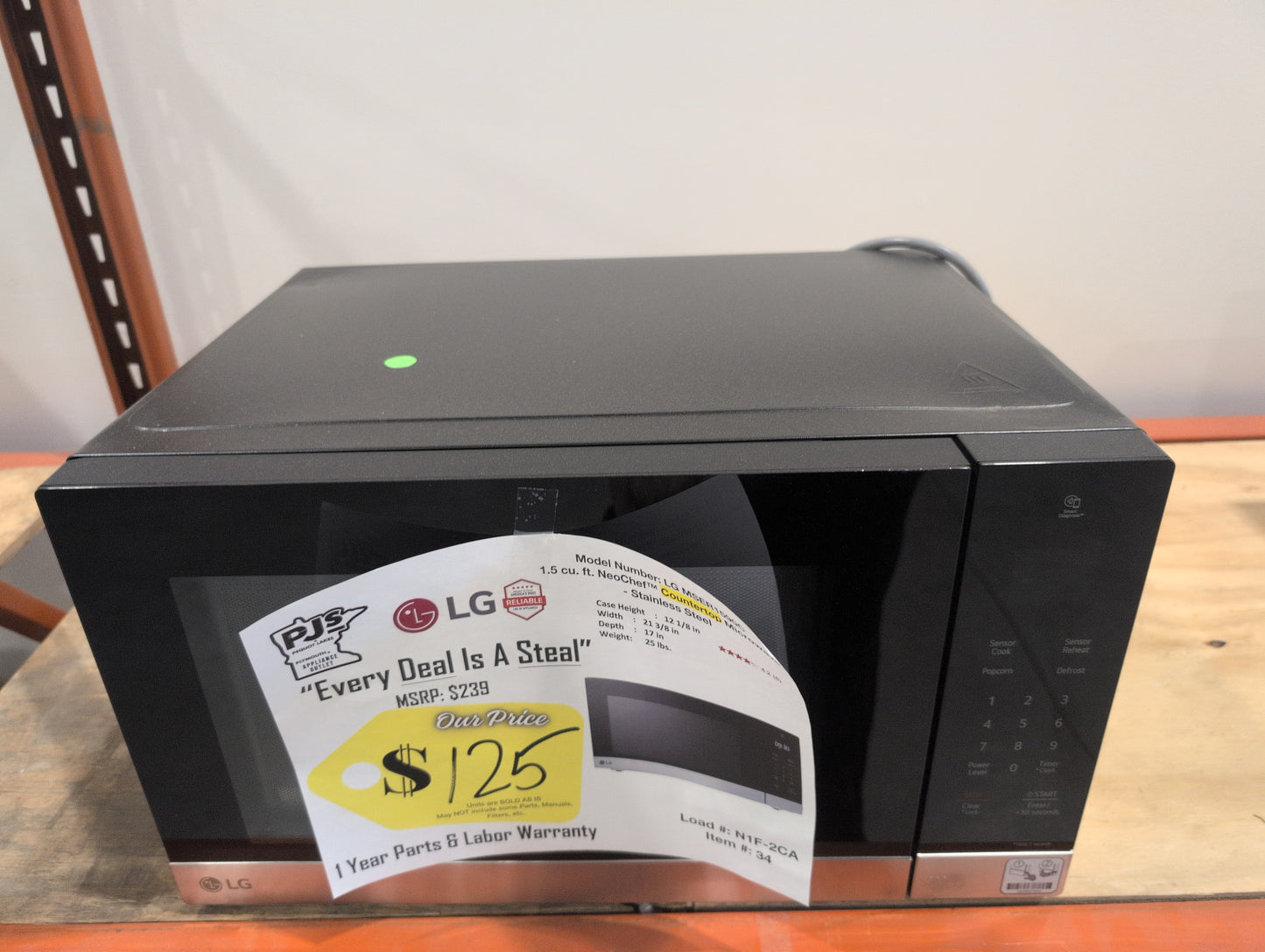 LG MSER1590C 1.5 cu. ft. NeoChef™ Countertop Microwave - Stainless Steel