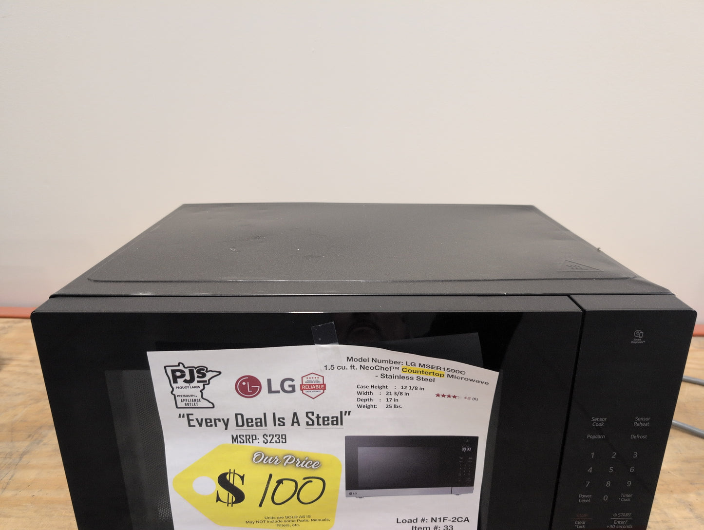 LG MSER1590C 1.5 cu. ft. NeoChef™ Countertop Microwave - Stainless Steel