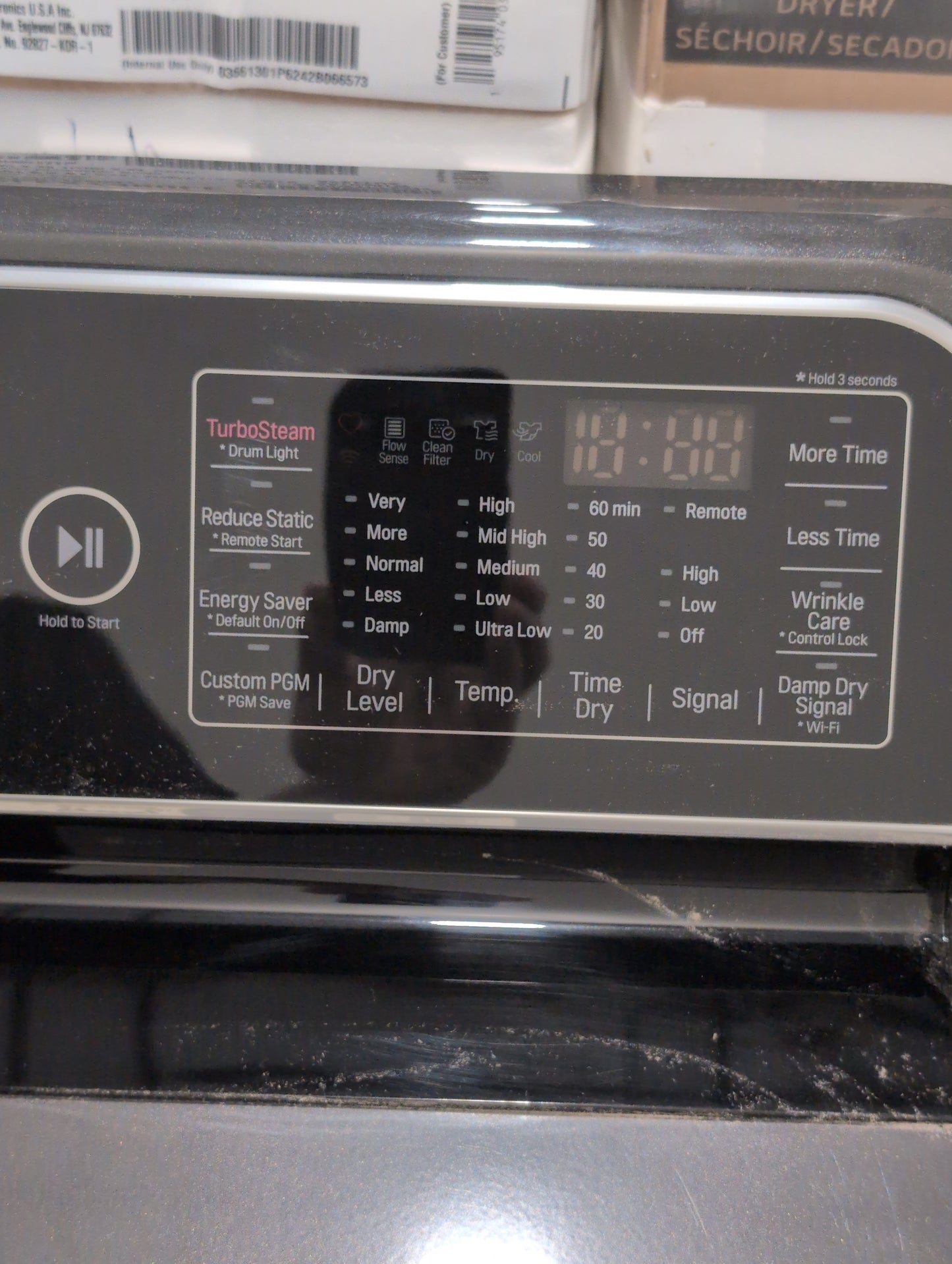 LG DLEX7480LE 7.3 cu. ft. Smart Rear Control Electric Energy Star Dryer with Sensor Dry & Steam Technology