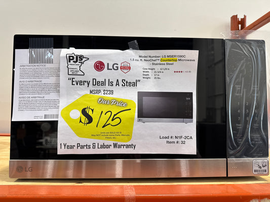LG MSER1590C  1.5 cu. ft. NeoChef™ Countertop Microwave - Stainless Steel