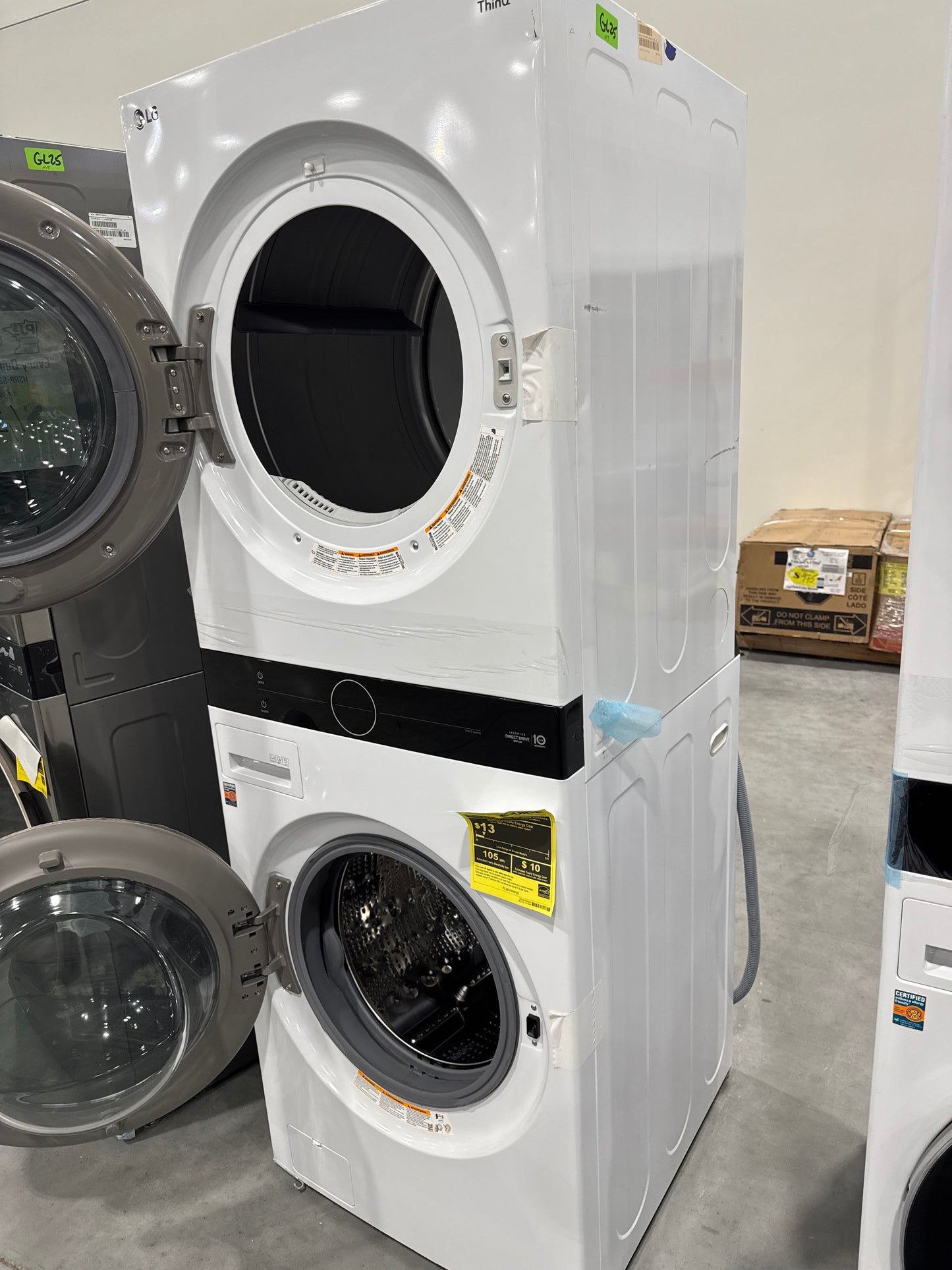 LG WKG101HWA 27 Inch Smart Gas WashTower with 4.5 Cu. Ft. Washer Capacity, 7.4 Cu. Ft. Dryer Capacity, Single Unit WashTower™ Design, Built-In Intelligence, Allergiene™ Wash Cycle, Sensor Dry, and ENERGY STAR® Certified