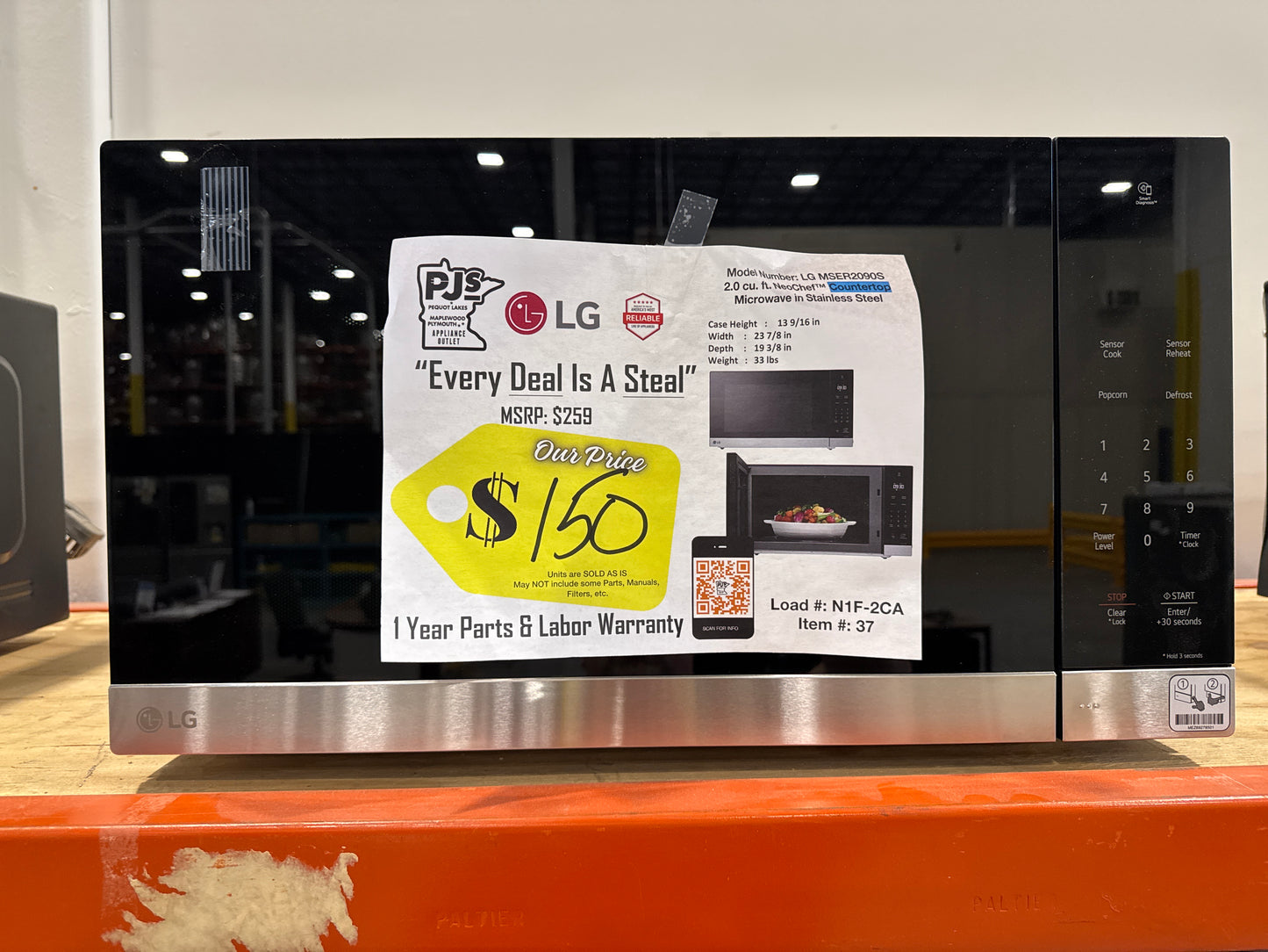 LG MSER2090S 2.0 cu. ft. NeoChef™ Countertop Microwave with Smart Inverter and Sensor Cooking