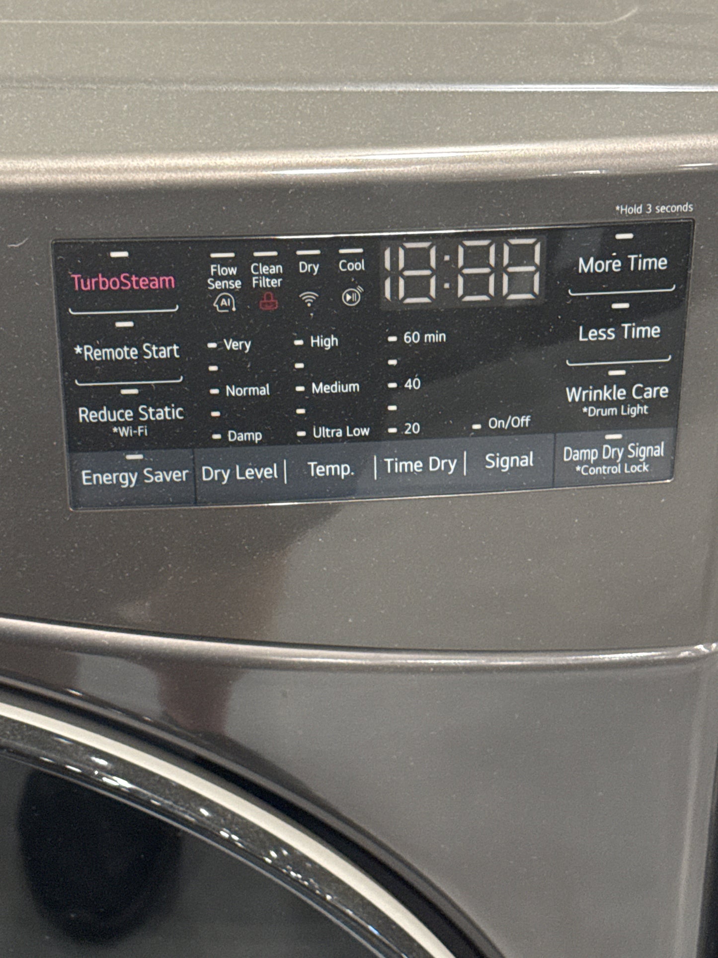 LG DLEX4080B 7.4 cu. ft. Smart Front Load Energy Star Electric Dryer with Sensor Dry & Steam Technology
