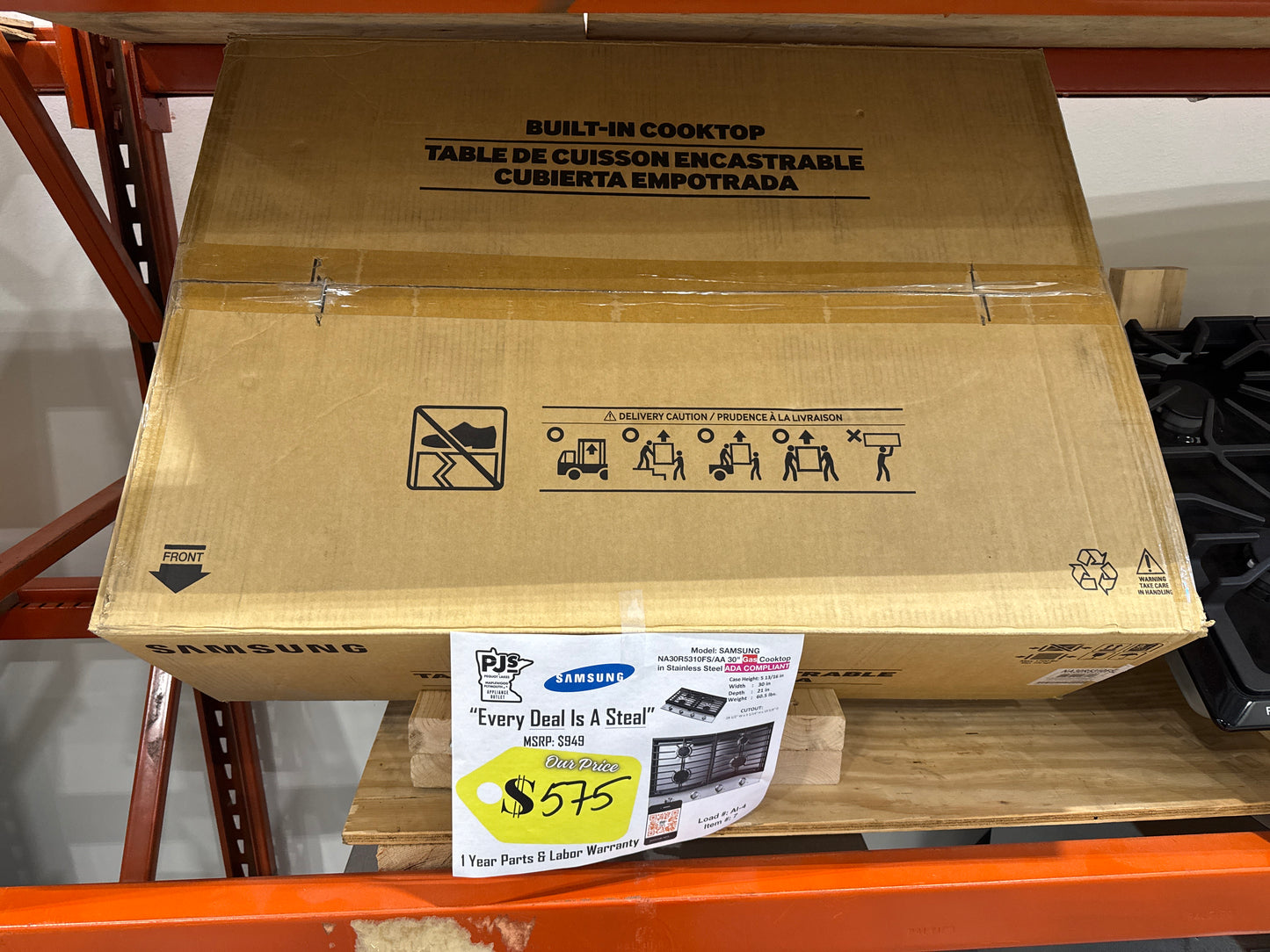 SAMSUNG NA30R5310FS 30" Gas Cooktop in Stainless Steel **New In Box**