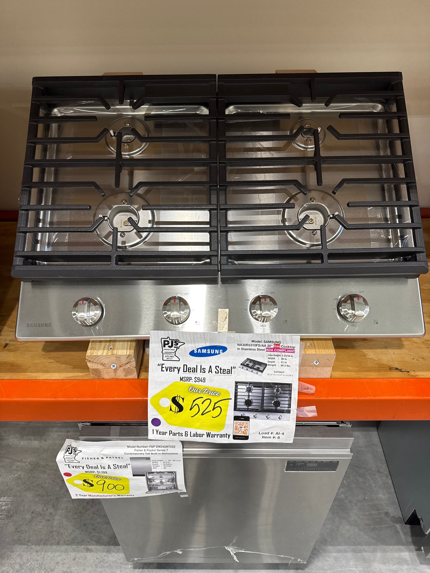 SAMSUNG NA30R5310FS 30" Gas Cooktop in Stainless Steel