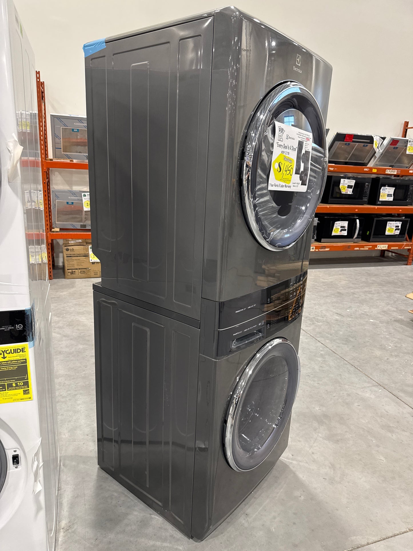 Electrolux ELTG7600AT 27 Inch 600 Series Gas Stacked Laundry Center with 4.5 cu. ft. Washer and 8 cu. ft. Gas Dryer, Smartboost® Technology, LuxCare® Plus Wash and Dry System