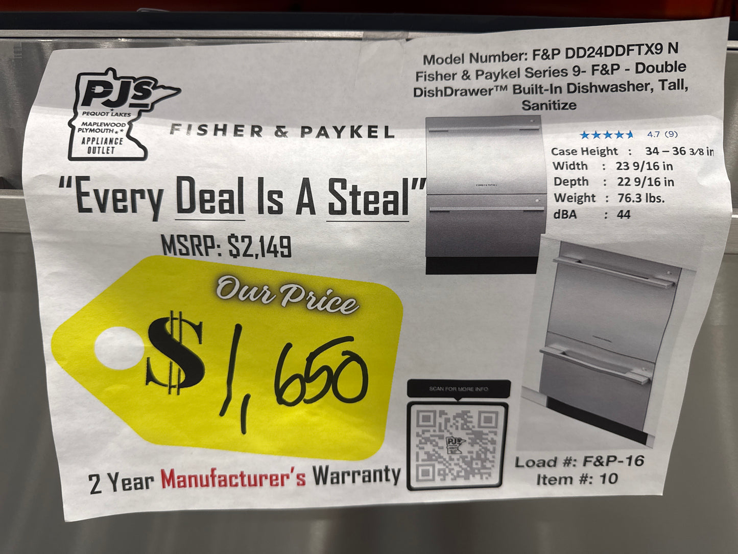 Fisher & Paykel DishDrawer Series DD24DDFTX9N 24 Inch Fully-Integrated Double DishDrawer with 14 Place Settings, 15 Wash Cycles, SmartDrive™ Technology, Child lock, Diagnostic Indicator, Delay Start, Rinse Aid Light, Fan Assisted Drying, Quiet Operation