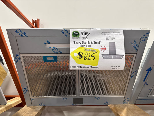 LG Studio LSHD3080ST 30 Inch Wall Mount Smart Chimney Hood with 600 CFM Internal Blower, Wi-Fi, IR Touch Controls, LED Lighting, Mesh Filters, Low-Profile Body, and RoHS Compliant: Stainless Steel