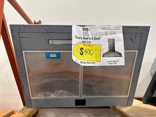 LG HCED3015D 30 Inch Wall Mount Range Hood with 5 Speed 600 CFM Blower, Dishwasher Mesh Filters, Low Profile Body, IR Touch Controls, Dual Level LED Lighting, and UL Listed: Black Stainless Steel