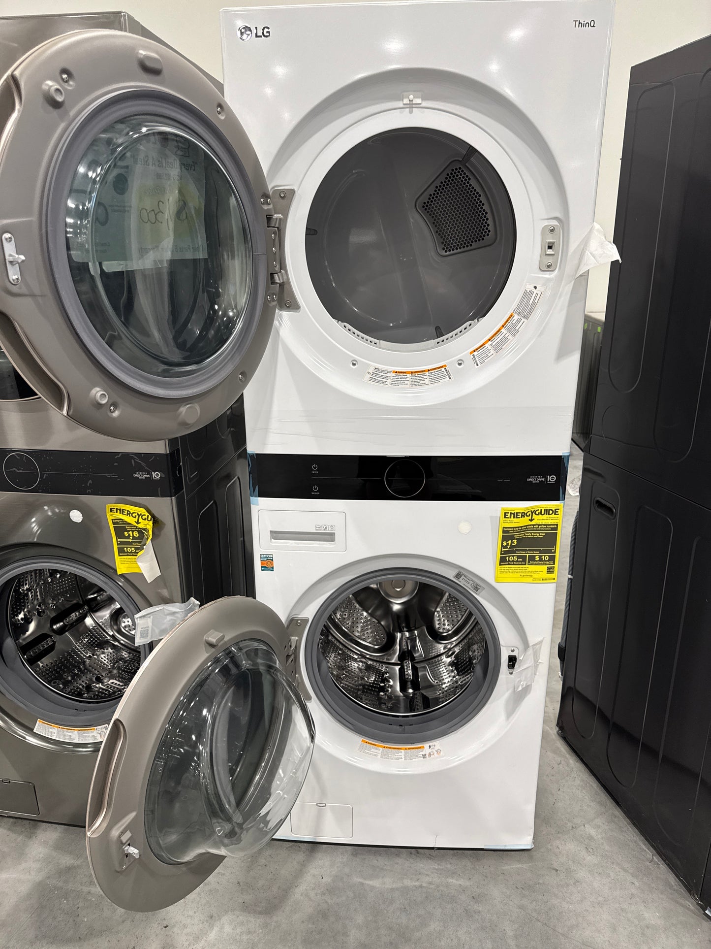 LG WKG101HWA 27 Inch Smart Gas WashTower with 4.5 Cu. Ft. Washer Capacity, 7.4 Cu. Ft. Dryer Capacity, Single Unit WashTower™ Design, Built-In Intelligence, Allergiene™ Wash Cycle, Sensor Dry, and ENERGY STAR® Certified