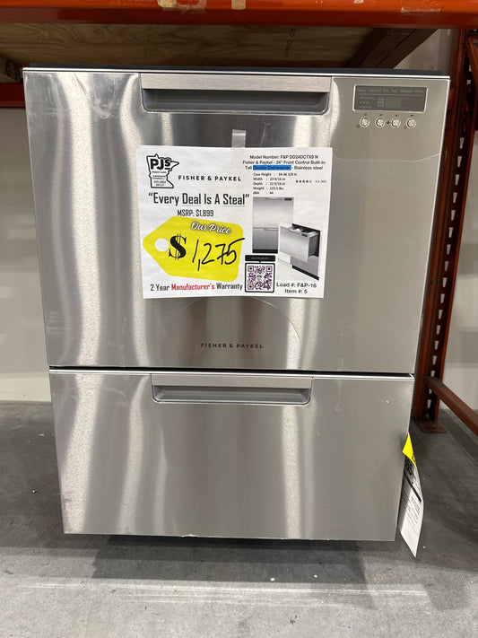 Fisher & Paykel DishDrawer Series DD24DCTX9 N 24 Inch Full Console Double DishDrawer