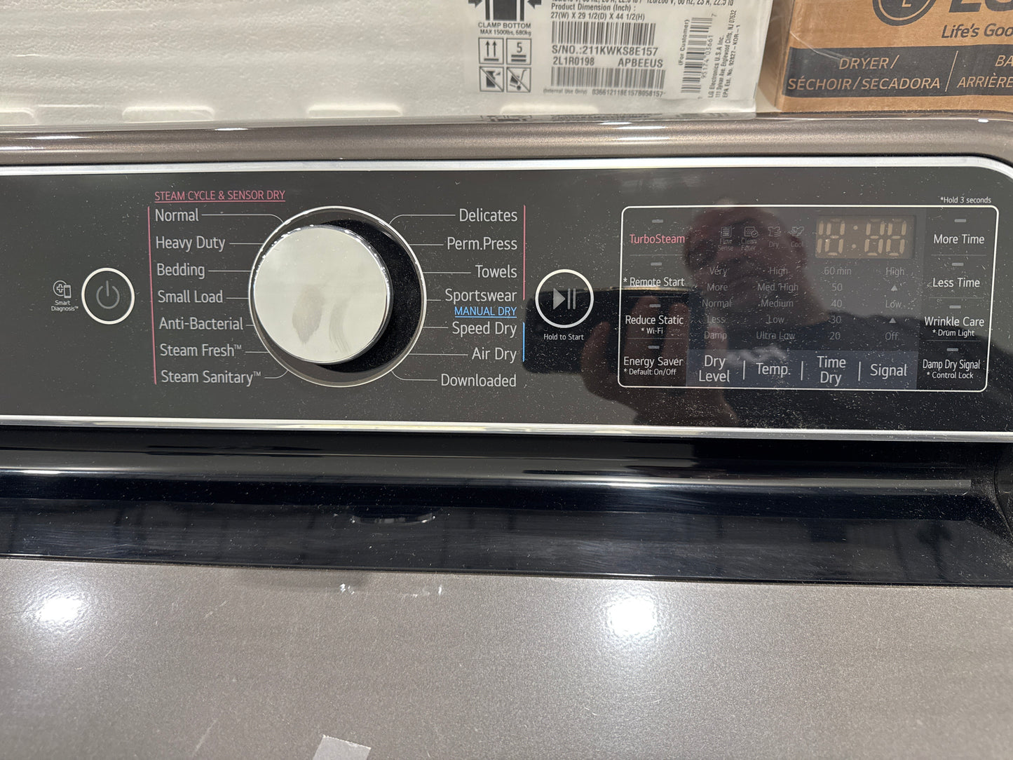 LG DLEX7900BE 7.3 cu. ft. Smart wi-fi Enabled Electric Dryer with TurboSteam™