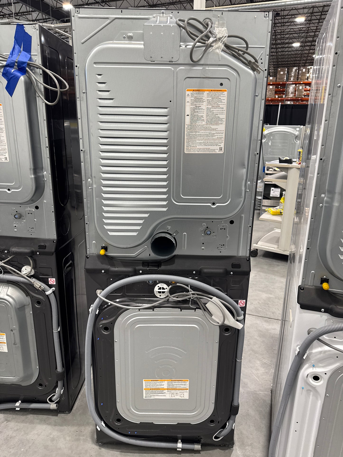 LG WKGX201HBA 27 Inch Smart Gas Wash Tower with 4.5 cu. ft. Washer Capacity, 7.4 cu. ft. Dryer Capacity, TurboWash™360° Technology, Allergiene™ Wash Cycle, LG ThinQ® Technology, AI Fabric Sensor, and ENERGY STAR®: Black Steel