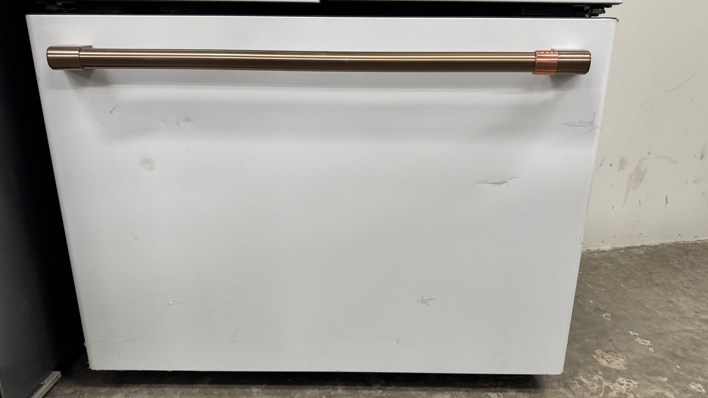 GE Cafe© CYE22TP4MW2 ENERGY STAR 22.2 Cu. Ft. Smart Counter-Depth French-Door Refrigerator with Hot Water Dispenser