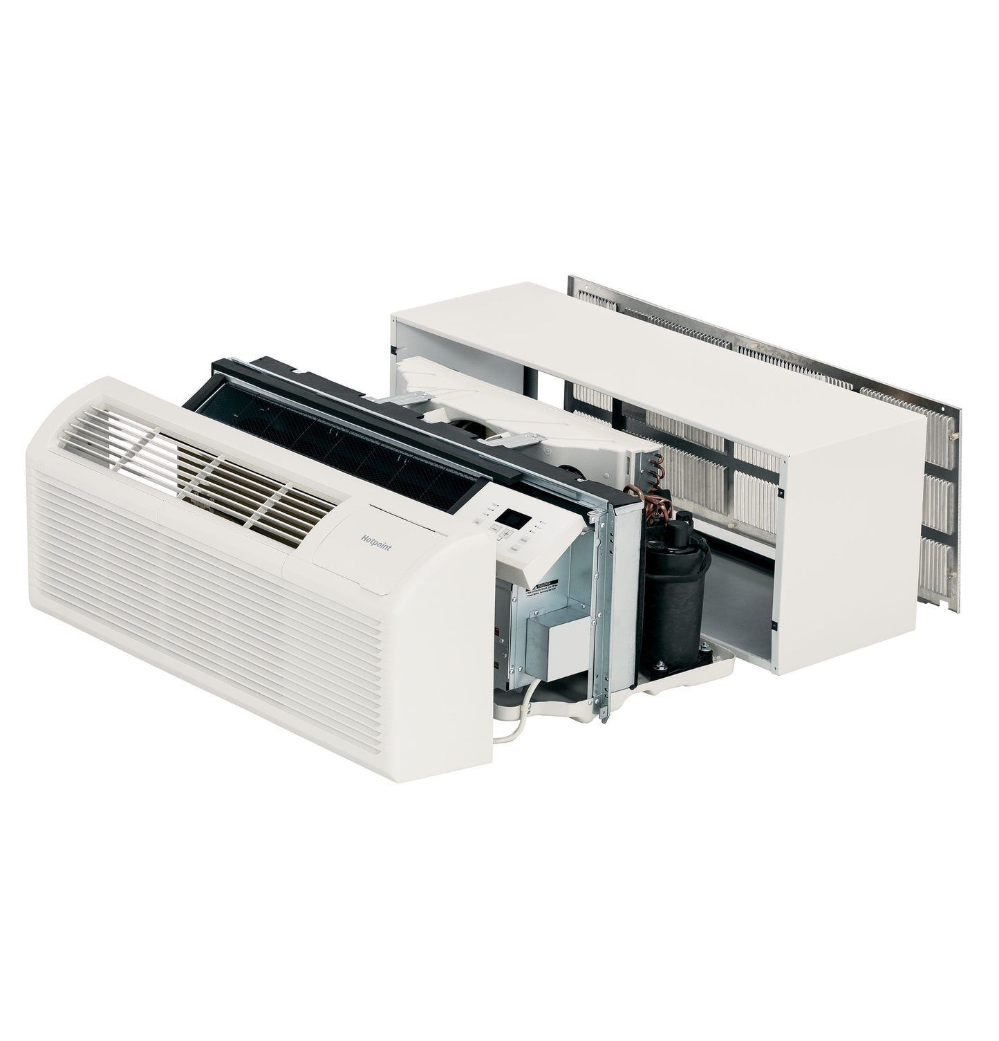 GE Hotpoint AH11E09D3B 9,000 BTU Packaged Terminal Air Conditioner with 10,900 BTU Electric Heat, 3 Speed Fan, Freeze/Frost Protection, Auto Power Recovery, Self-Diagnostic, Easy Control Panel and Power Cord Included