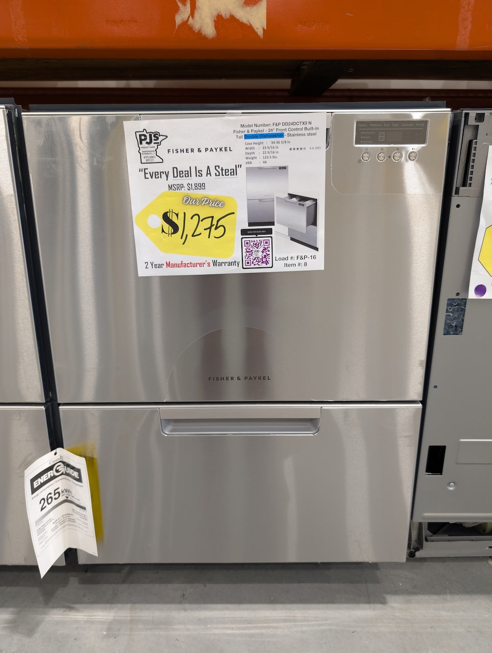 Fisher & Paykel DishDrawer Series DD24DCTX9 N 24 Inch Full Console Double DishDrawer