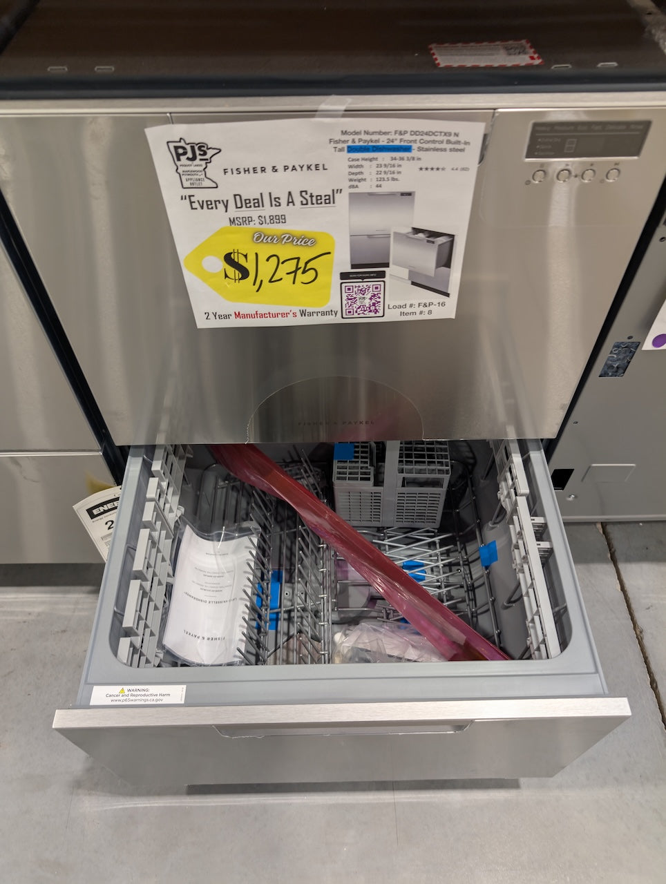 Fisher & Paykel DishDrawer Series DD24DCTX9 N 24 Inch Full Console Double DishDrawer