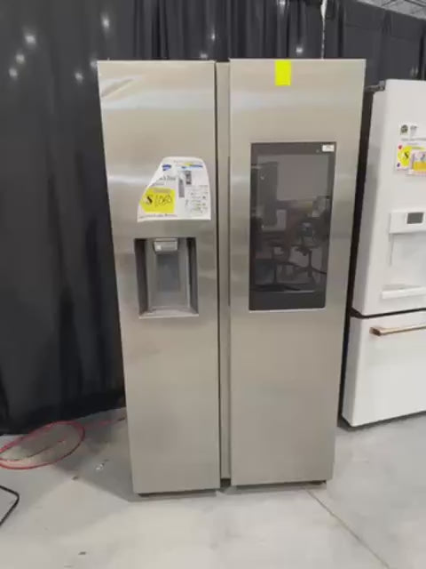SAMSUNG RS22T5561SR/AA 22 cu. ft. Counter Depth Side-by-Side Refrigerator with Touch Screen Family Hub™ in Stainless Steel
