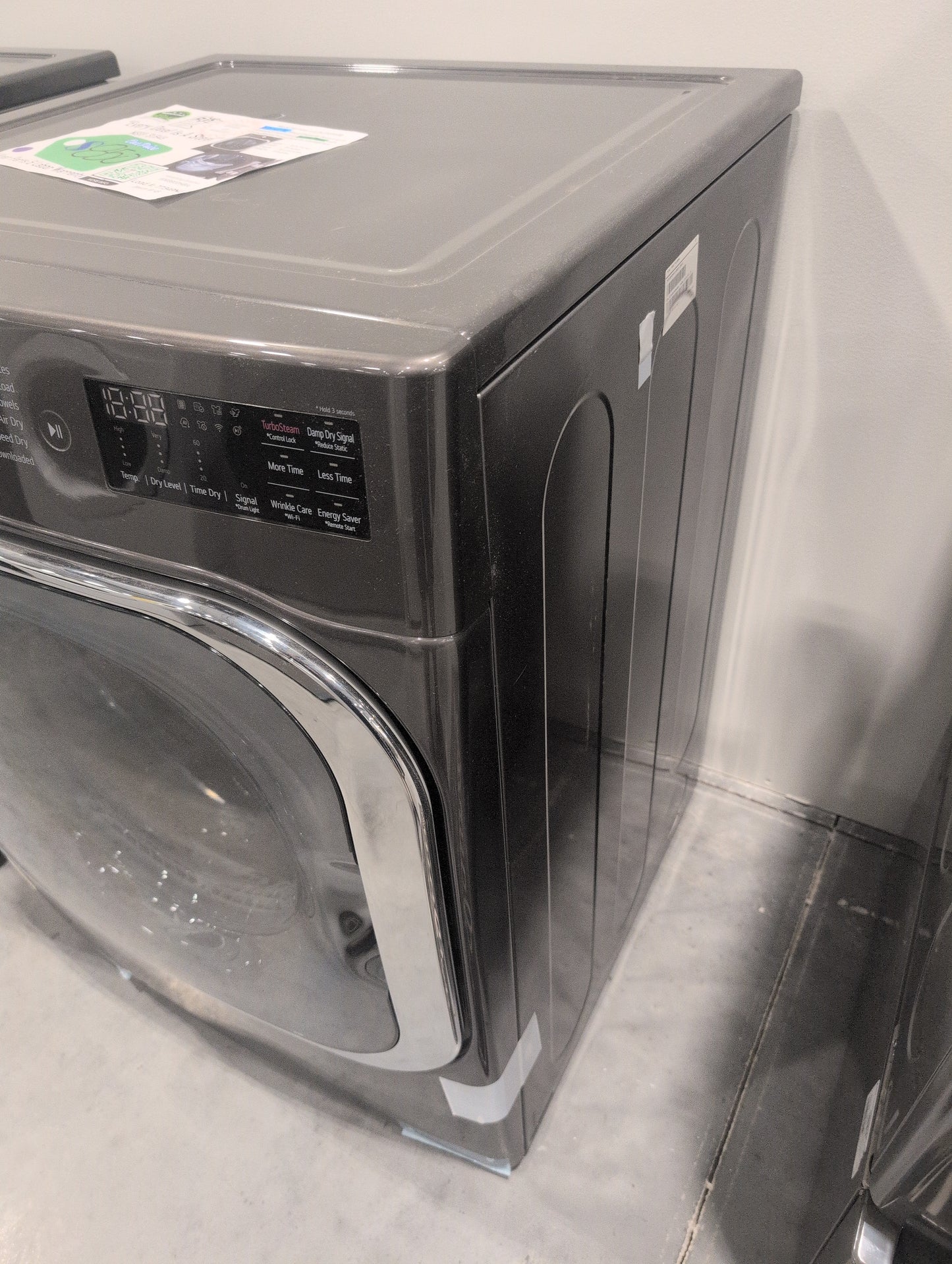 LG TurboSteam Series  DLEX8900B 29 Inch Smart Electric Dryer with 9.0 Cu.Ft. Capacity, 12 Dryer Programs, 12 Dryer Options, Dial-A-Cycle™, Sensor Dry, TurboSteam™, SteamSanitary™, and Energy Star Certified