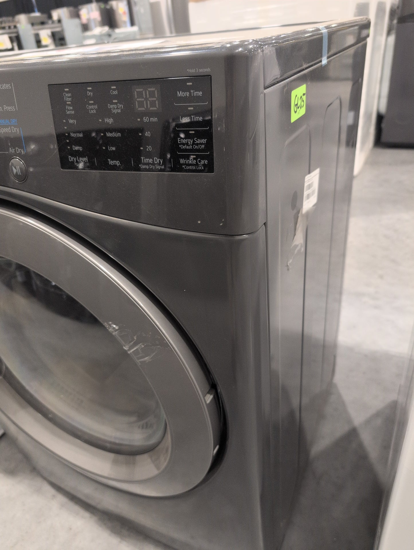 LG DLG3471M 27 Inch Gas Dryer with 7.4 Cu. Ft. Capacity, 8 Dry Program, Dial-A-Cycle®, Wrinkle Care Option, Control Lock, and Speed Dry: Middle Black