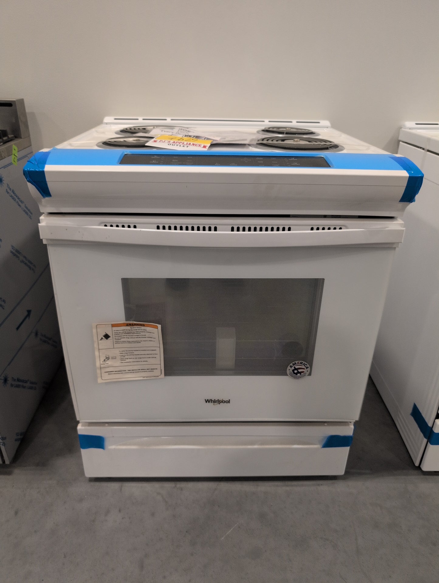 WHIRLPOOL WEC310S0FW 4.8 cu. ft. Slide-In Front Control Coil Top Electric Range