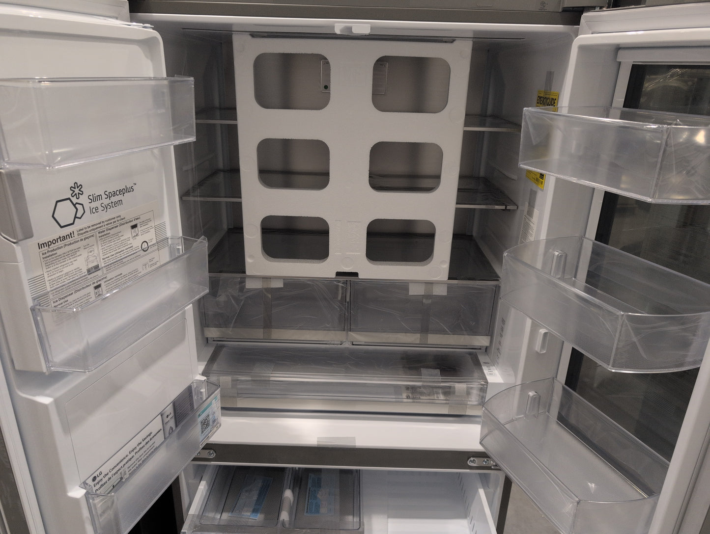 LG LRYKC2606S 36 Inch Counter-Depth MAX™ Smart French Door Refrigerator with 26 Cu. Ft. Capacity, 4 Split Shelves, UVnano™ Dispenser, 3 Ice Maker, and ADA Compliant: PrintProof™ Stainless Steel